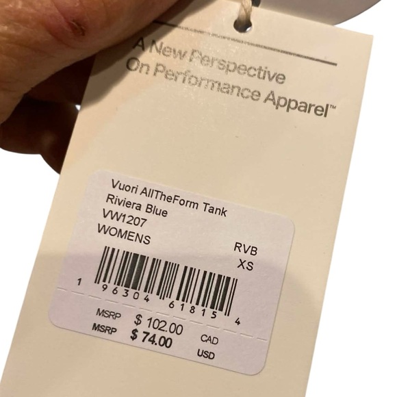 NWT Vuori all the form leggings and tank set RIVIERA BLUE Size XS - Picture 4 of 5